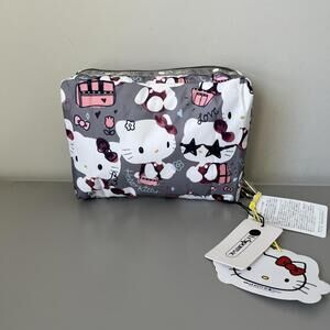 Lesportsac Hello Kitty Extra Large Rectangular Cosmetic Bag NWT